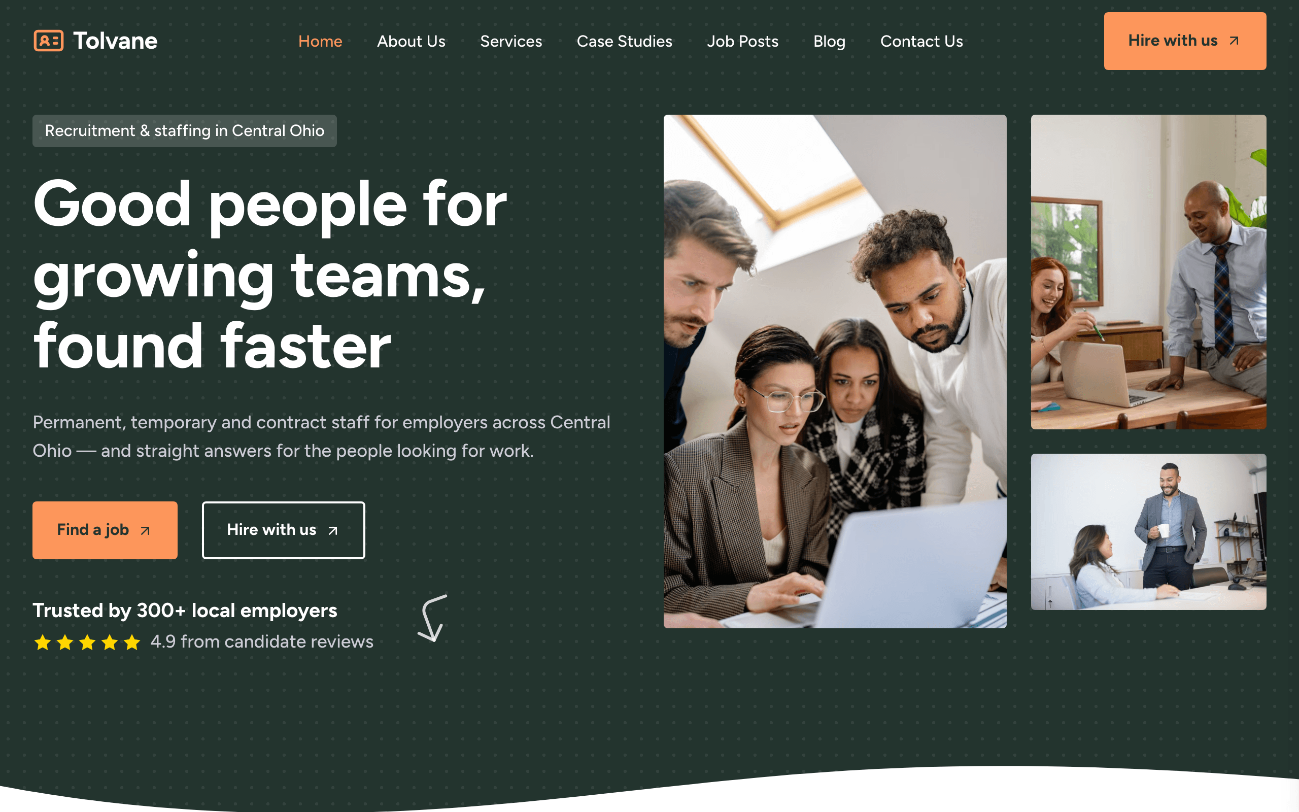 The Lanyard job recruitment website template, home page