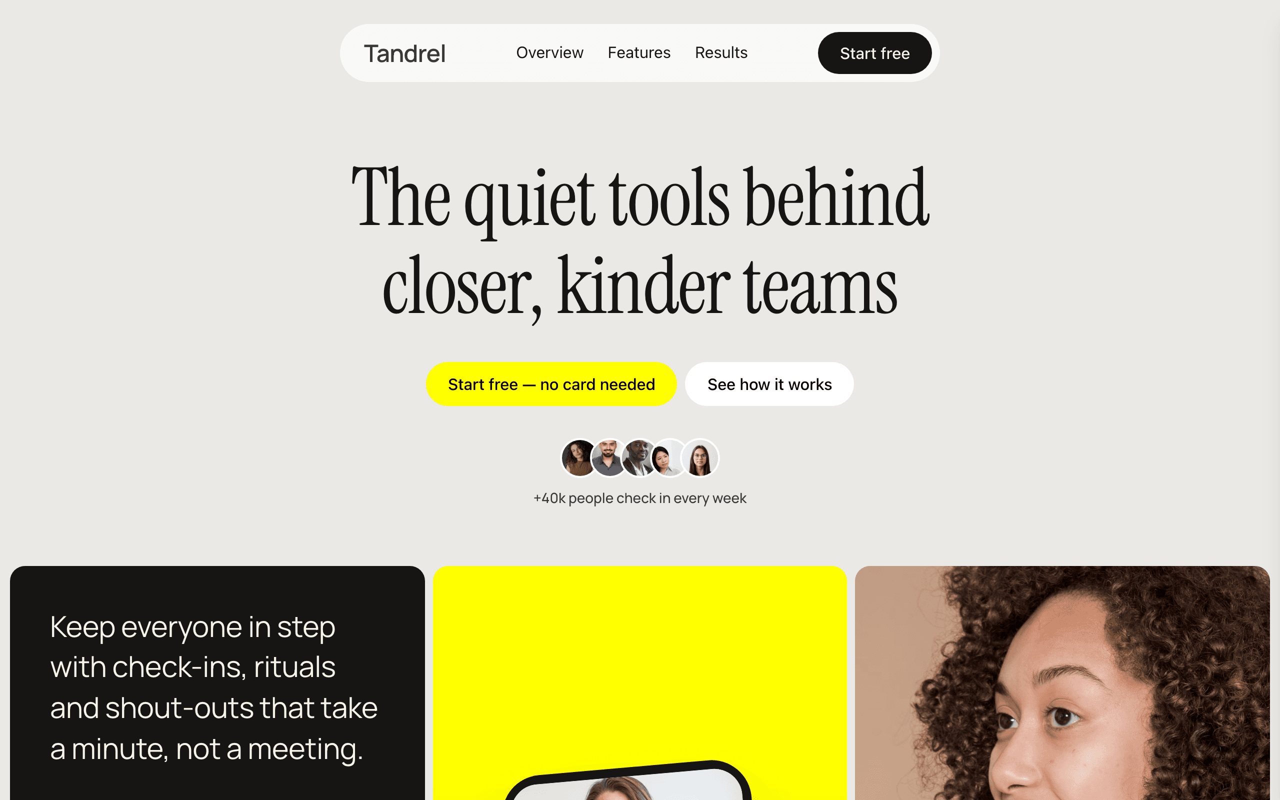 The Splice hr software landing page template, home page